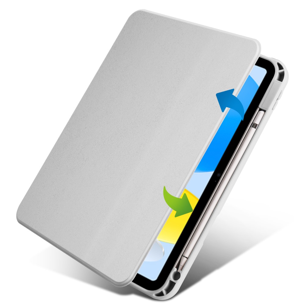  iPad Air 13 2026-2024 Fodral Hybrid Rotation Pennhållare Grå