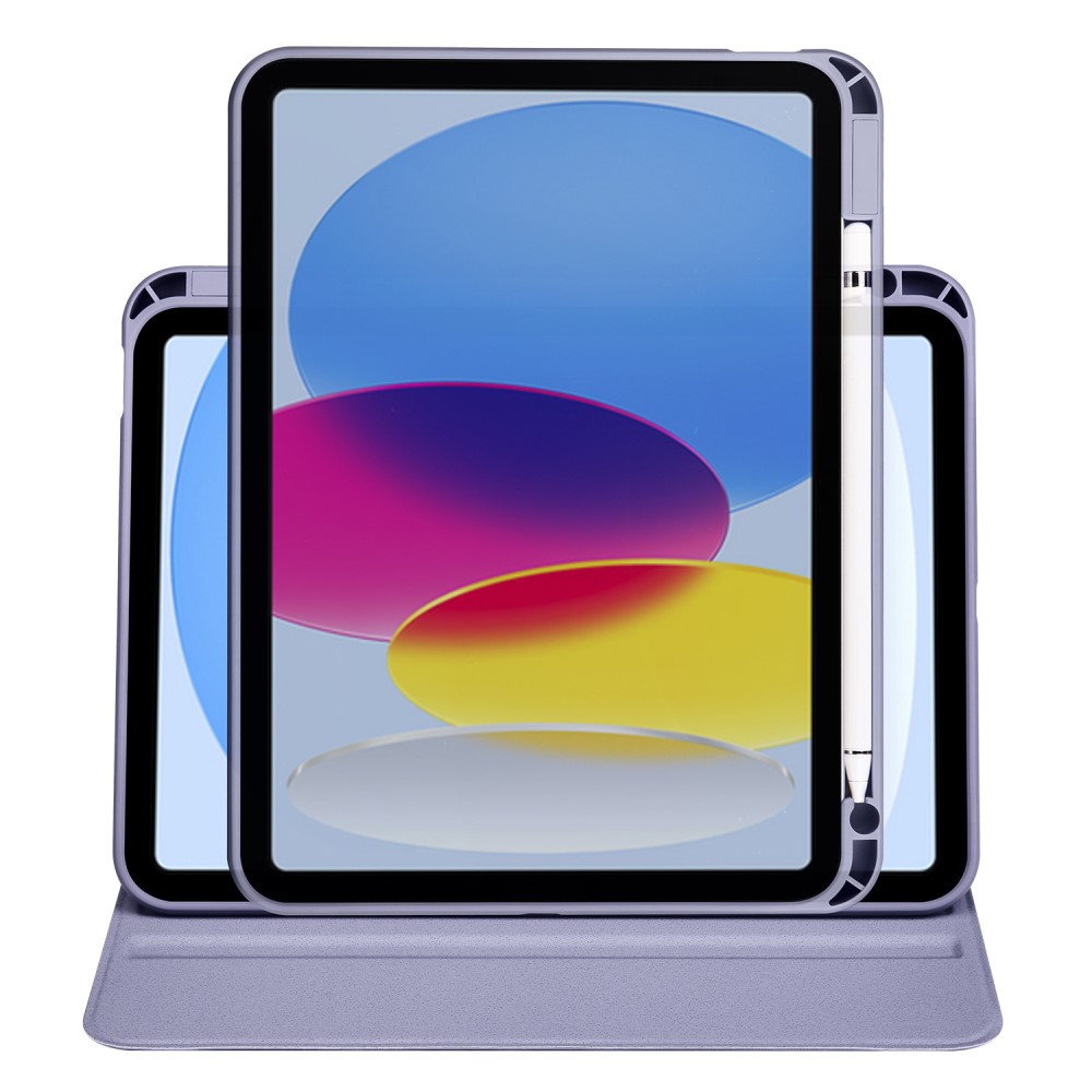  iPad Air 13 2026-2024 Fodral Hybrid Rotation Pennhållare Lila