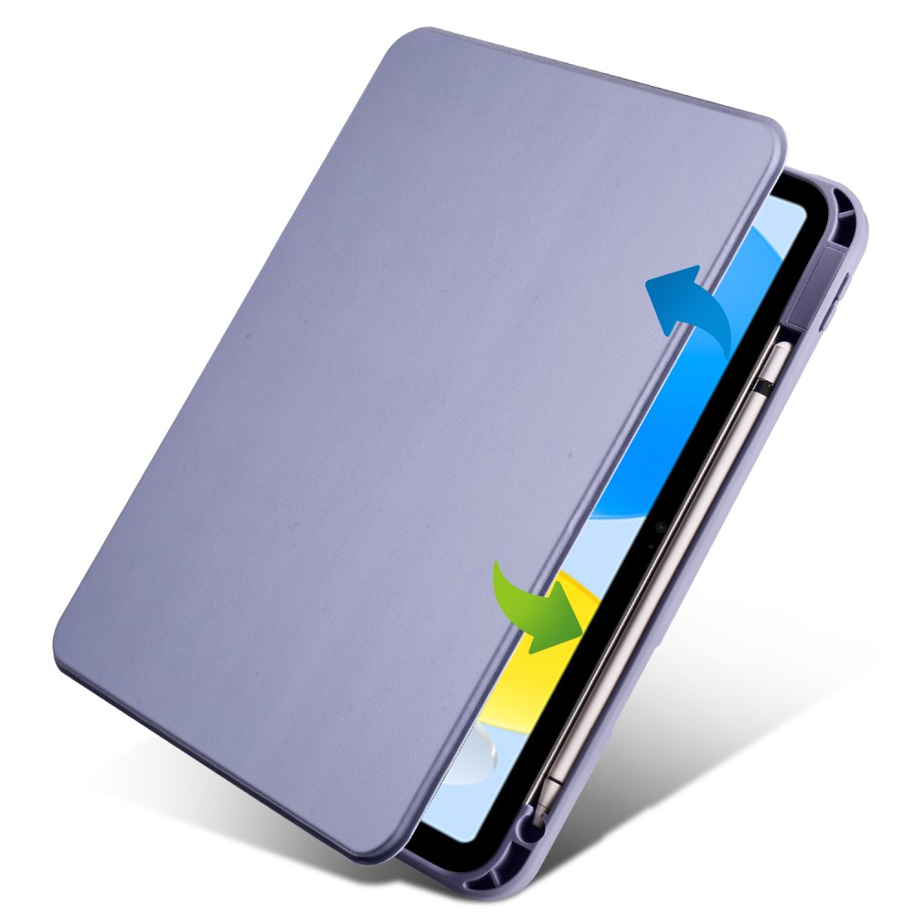  iPad Air 13 2026-2024 Fodral Hybrid Rotation Pennhållare Lila