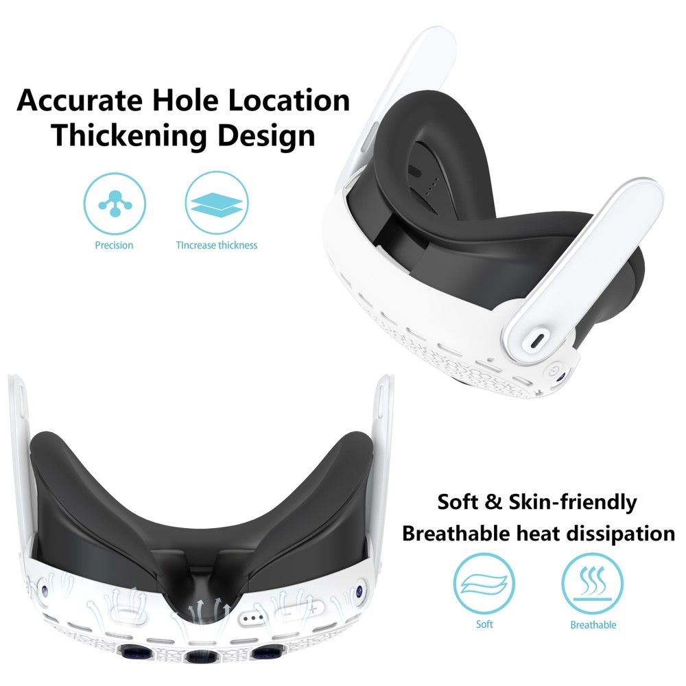  Meta Quest 3 Skal Till Headset Silikon Vit