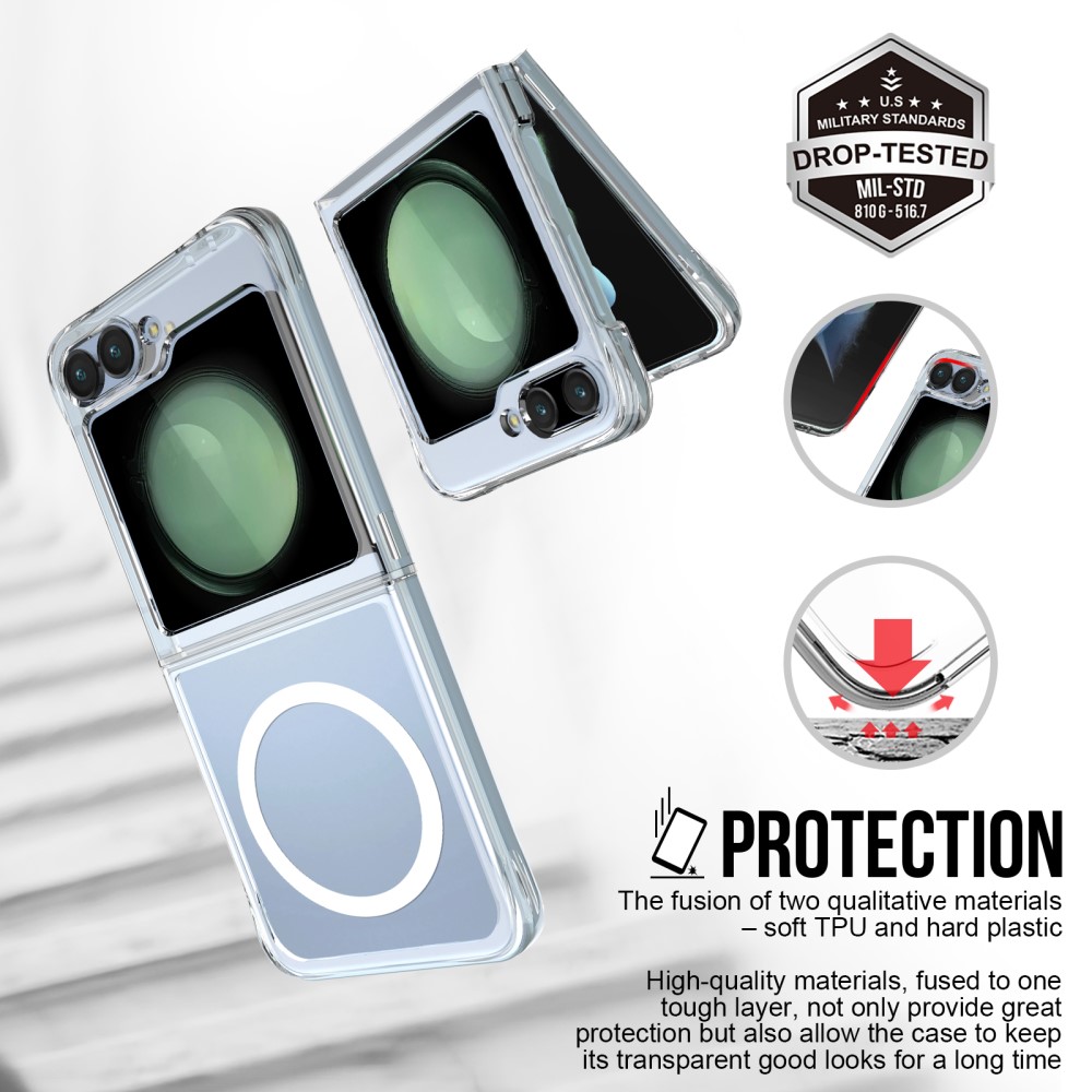  Galaxy Z Flip 6 / 7 FE Skal MagSafeTPU Transparent