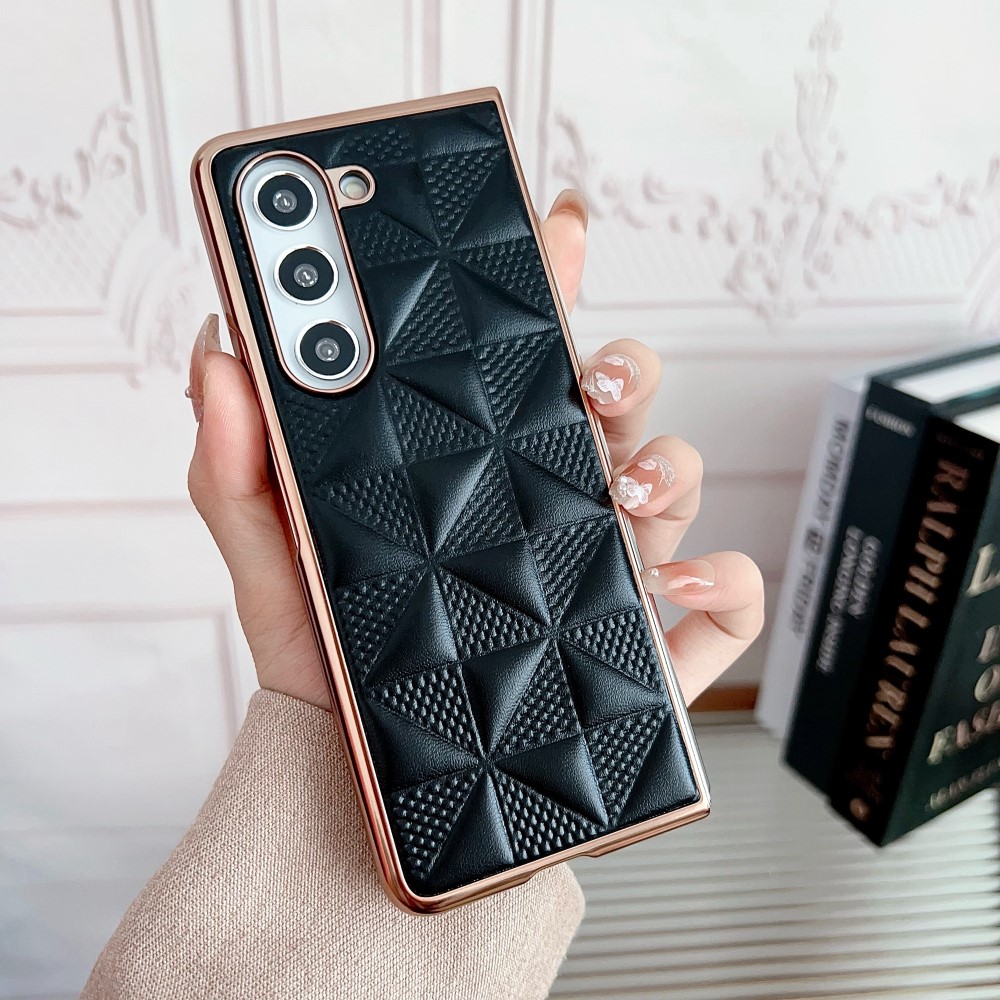  Galaxy Z Fold 6 Skal Läder Svart