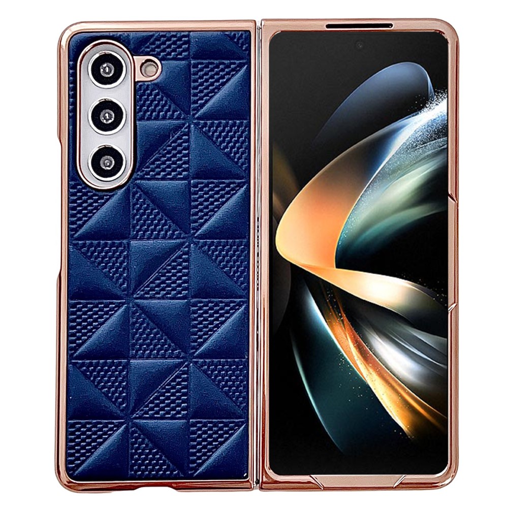  Galaxy Z Fold 6 Skal Läder Blå