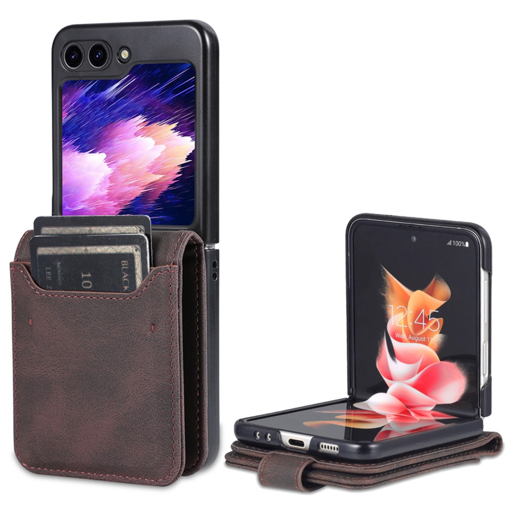 AZNS AZNS Galaxy Z Flip 6 / 7 FE Fodral Läder Brun