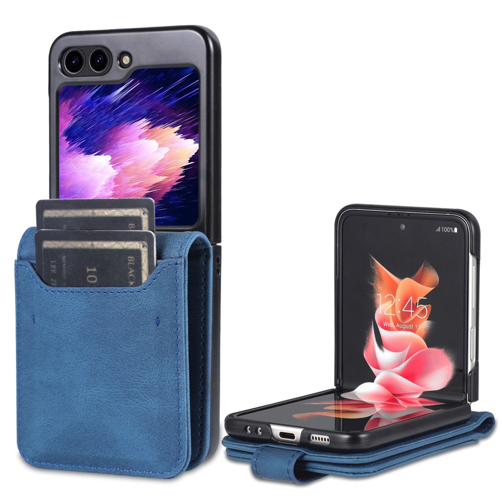 AZNS AZNS Galaxy Z Flip 6 / 7 FE Fodral Läder Blå