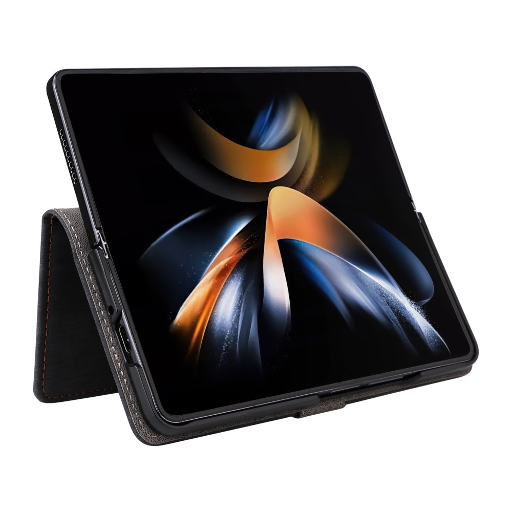  Galaxy Z Fold 6 Fodral RFID Läder Svart