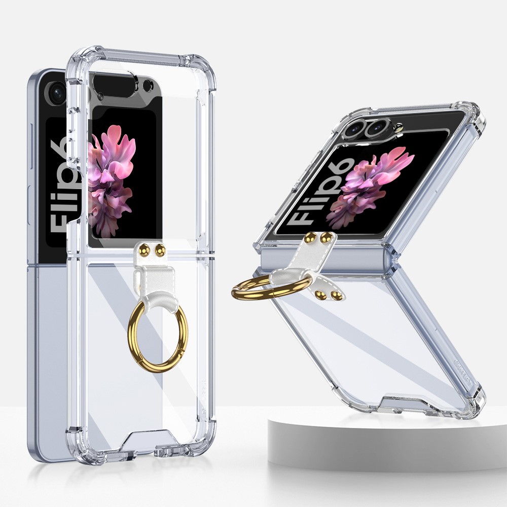 GKK GKK Galaxy Z Flip 6 / 7 FE Skal Med Ringhållare Transparent