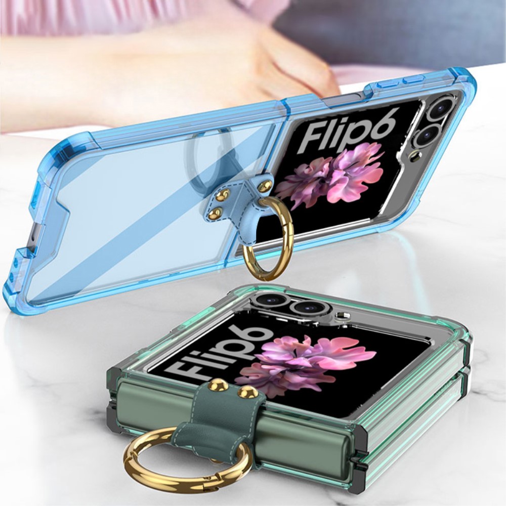 GKK GKK Galaxy Z Flip 6 / 7 FE Skal Med Ringhållare Transparent