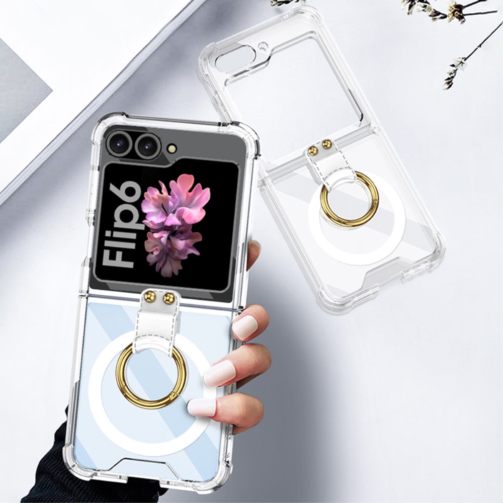 GKK GKK Galaxy Z Flip 6 / 7 FE Skal Med Ringhållare Magsafe Transparent