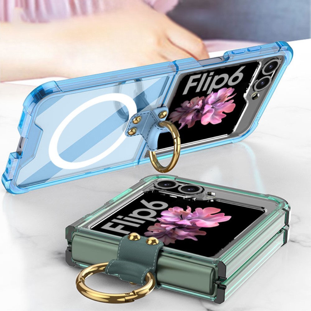 GKK GKK Galaxy Z Flip 6 / 7 FE Skal Med Ringhållare Magsafe Transparent