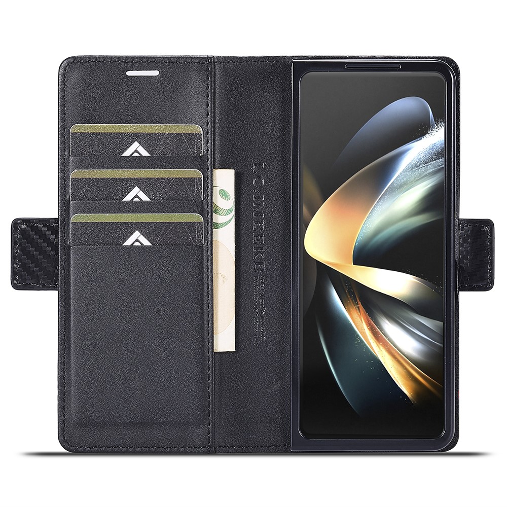 LC.IMEEKE LC.IMEEKE Galaxy Z Fold 6 Fodral Kolfiber Textur Svart