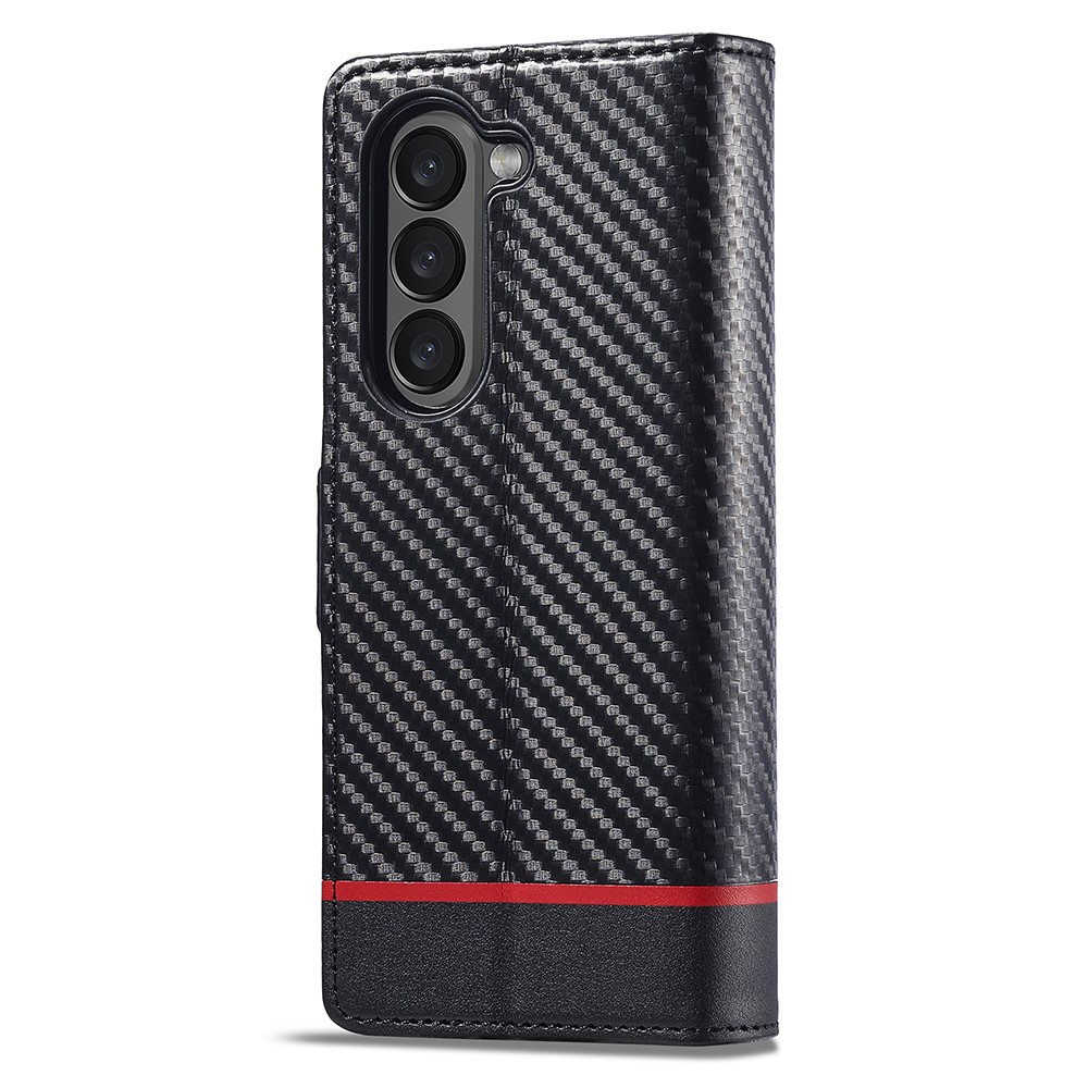 LC.IMEEKE LC.IMEEKE Galaxy Z Fold 6 Fodral Kolfiber Textur Svart