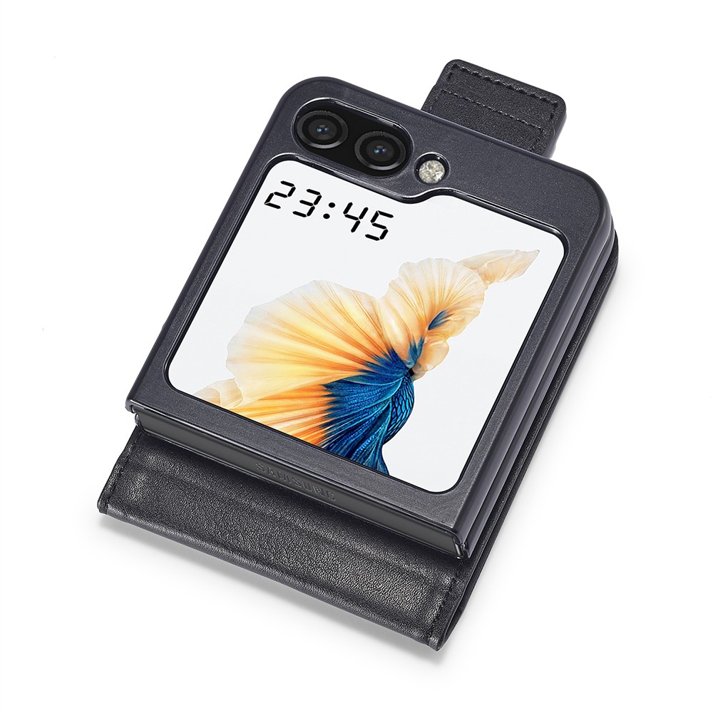 LC.IMEEKE LC.IMEEKE Galaxy Z Flip 6 / 7 FE Skal Med Kortfack Svart