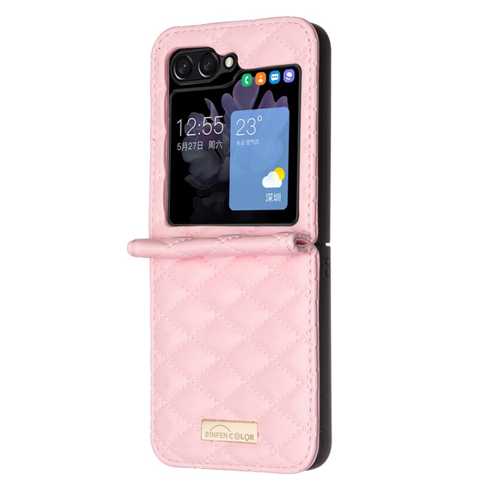 BINFEN BINFEN Galaxy Z Flip 6/7 FE Skal Diamond Textur Rosa