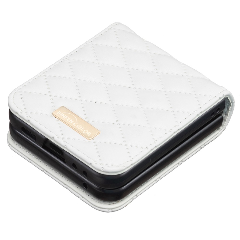  Galaxy Z Flip 6 / 7 FE Skal Diamond Textur Vit