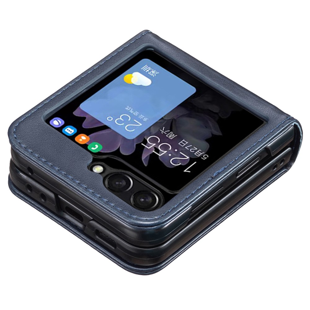  Galaxy Z Flip 6 / 7 FE Skal Fjäril Textur Mörk Blå