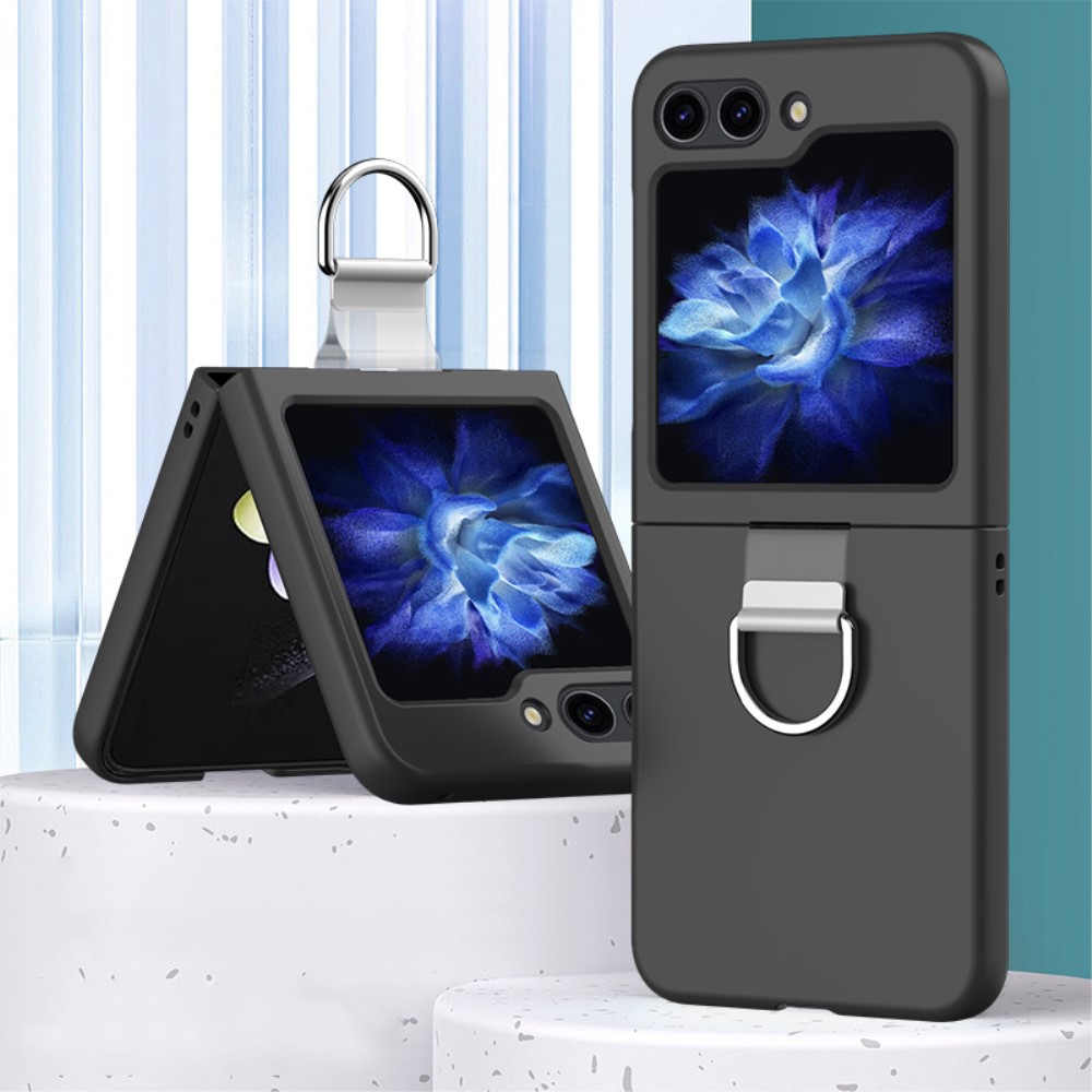  Galaxy Z Flip 6 / 7 FE Skal Skin Touch Ringhållare Svart