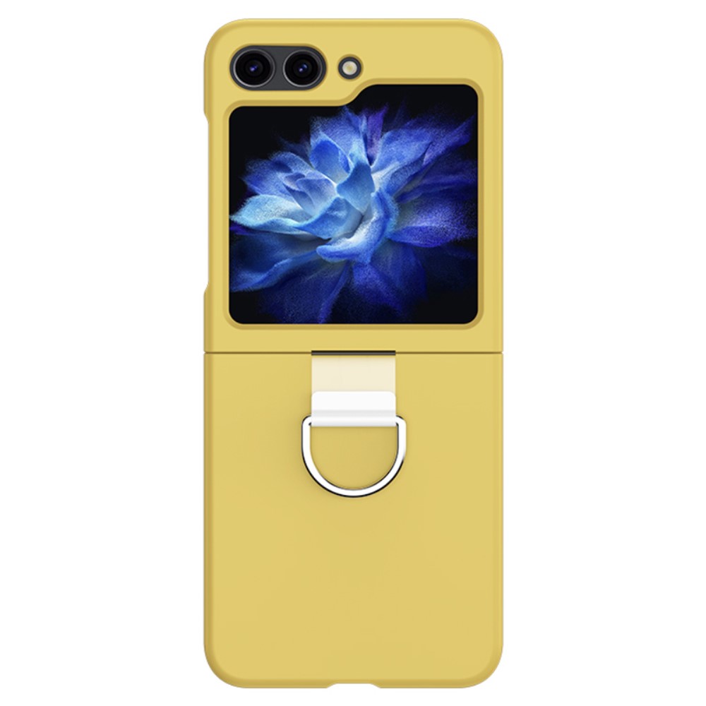  Galaxy Z Flip 6 / 7 FE Skal Skin Touch Ringhållare Gul