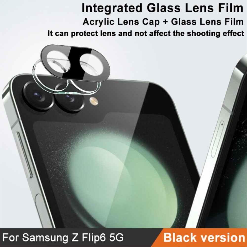 IMAK IMAK Galaxy Z Flip 6 Linsskydd Härdat Glas Svart