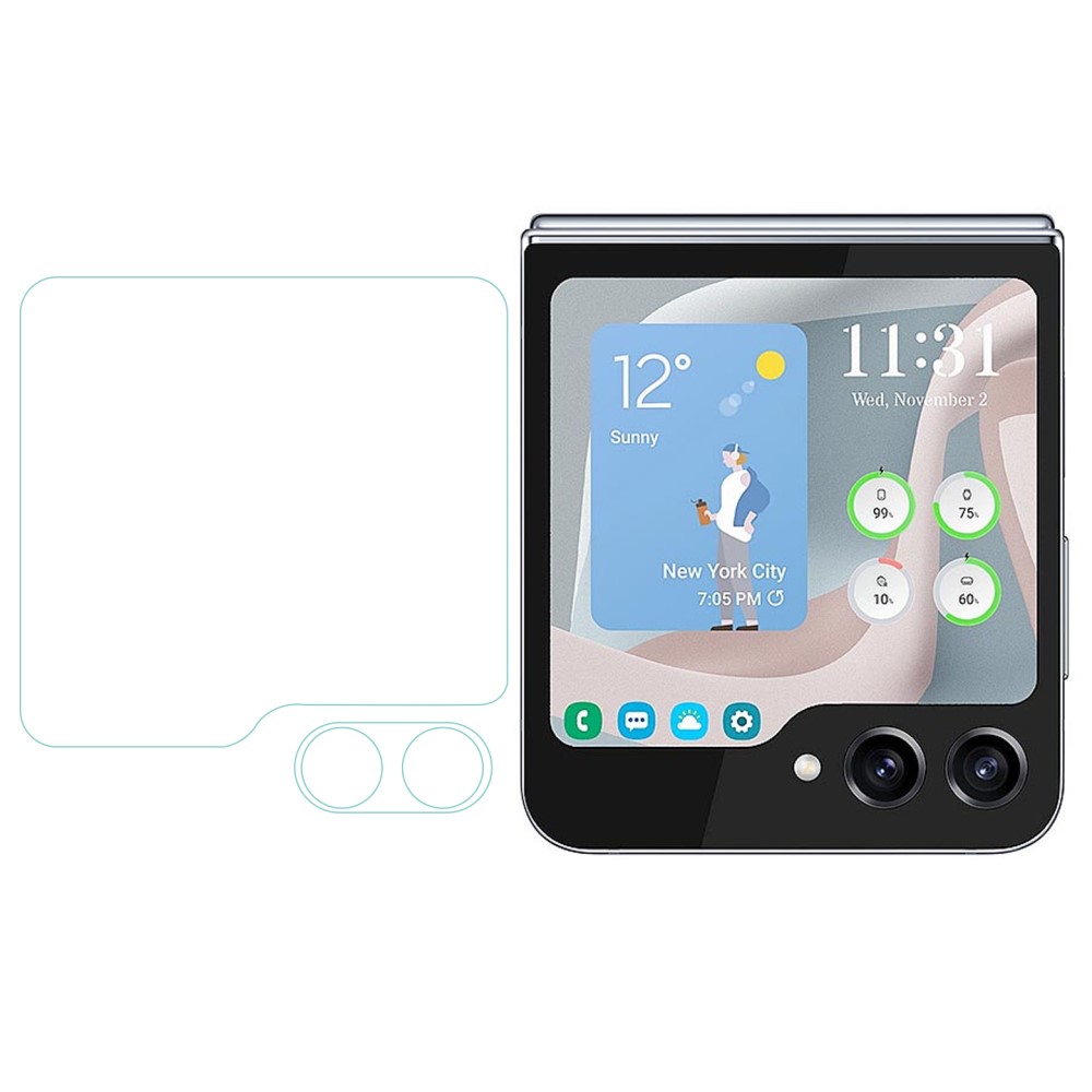  Galaxy Z Flip 6 Skärmskydd Inkl. Linsskydd Härdat Glas