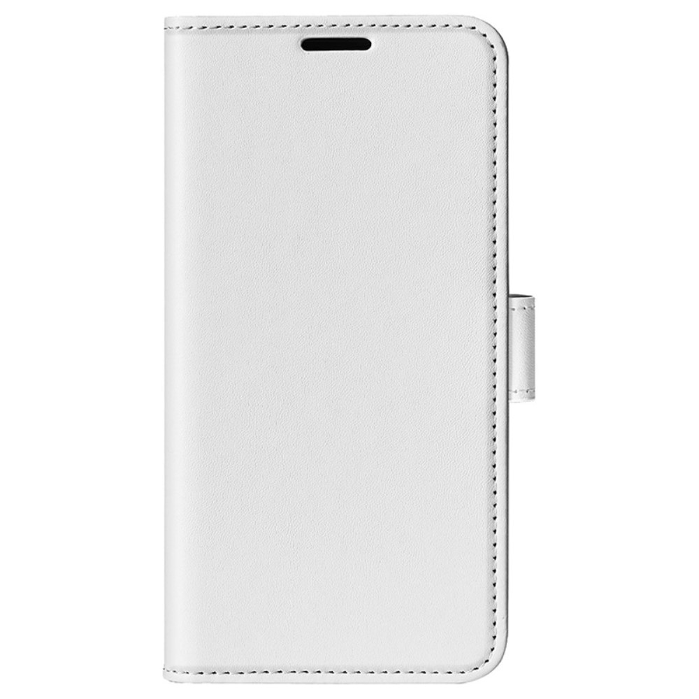  iPhone 16 Fodral Läder Crazy Horse Vit