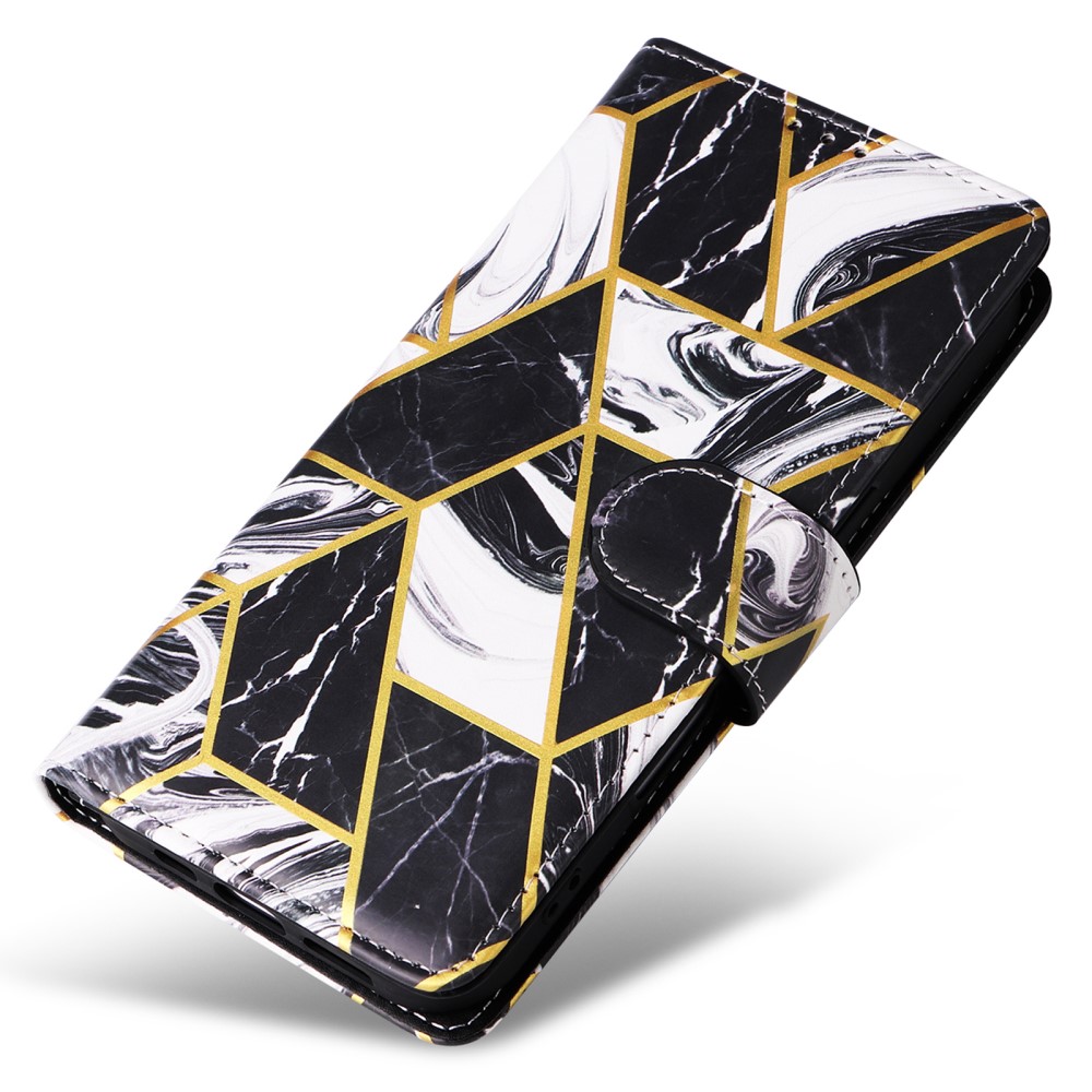  iPhone 16 Fodral Tryck Med Marmor Svart