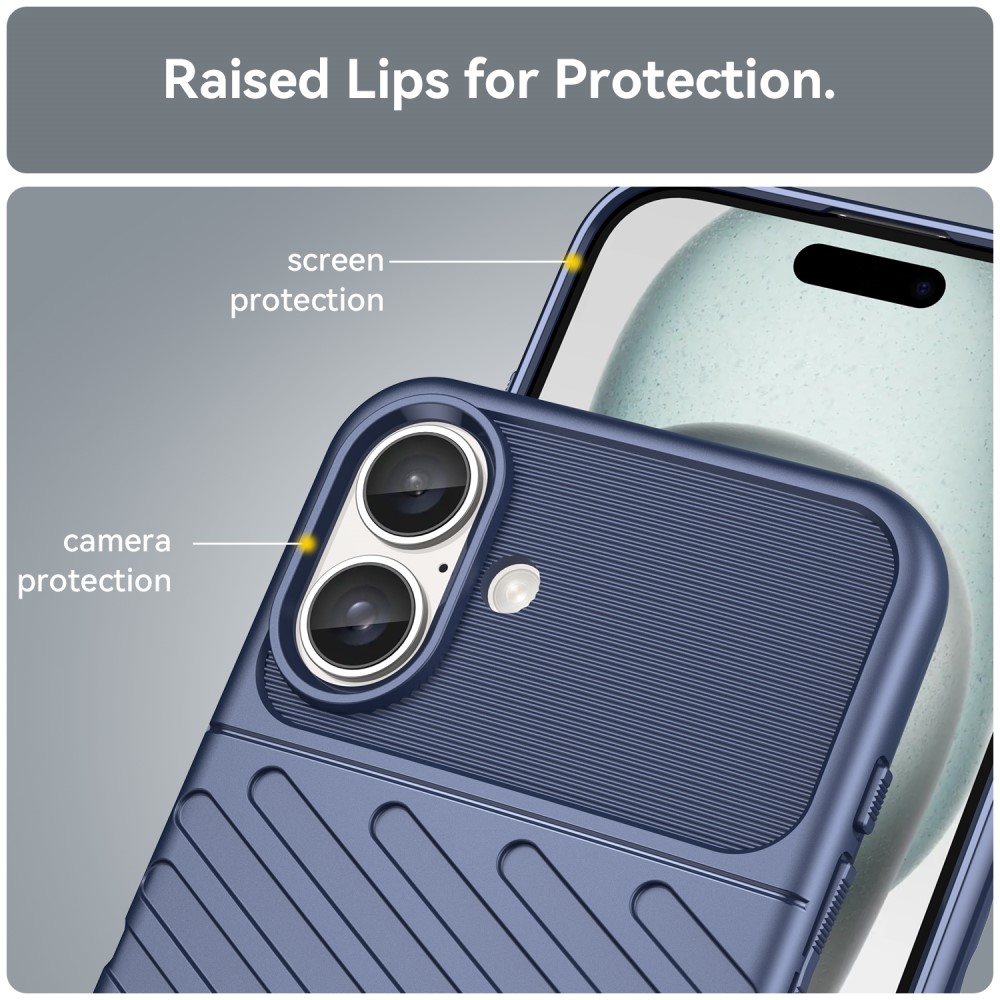  iPhone 16 Skal Twill Textur Blå