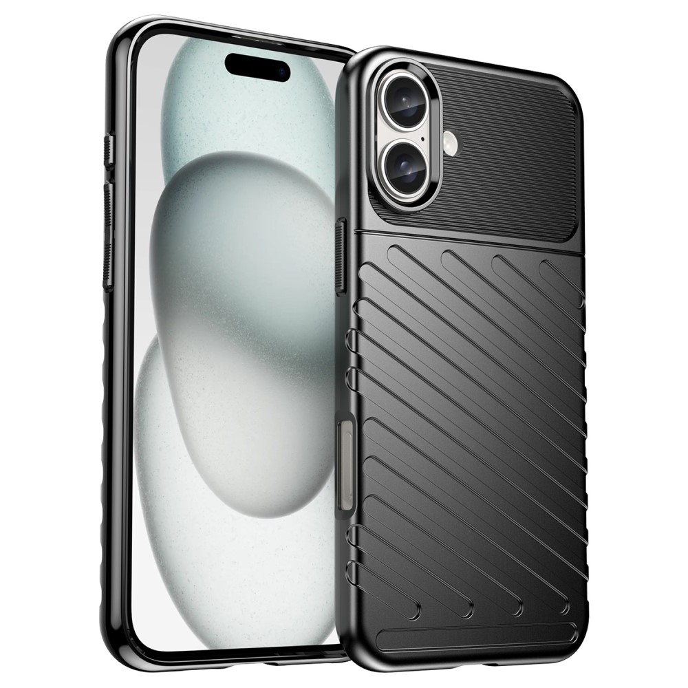  iPhone 16 Skal Twill Textur Svart