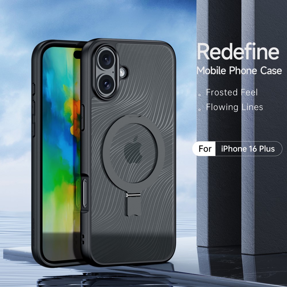 DUX DUCIS DUX DUCIS iPhone 16 Skal Kickstand Aimo Series Svart