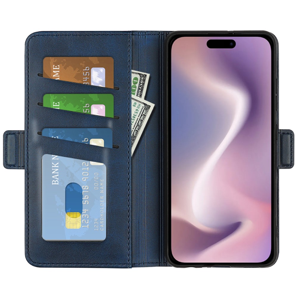  iPhone 16 Pro Fodral Med Magnetisk Stängning Blå