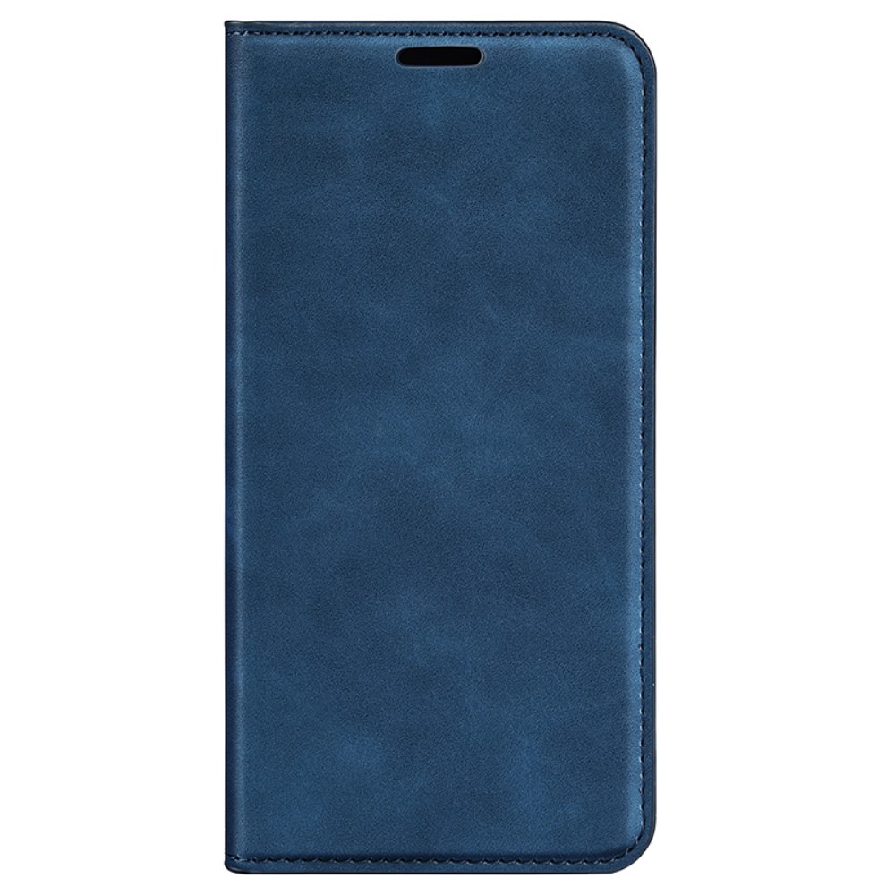  iPhone 16 Pro Fodral Flip Läder Blå