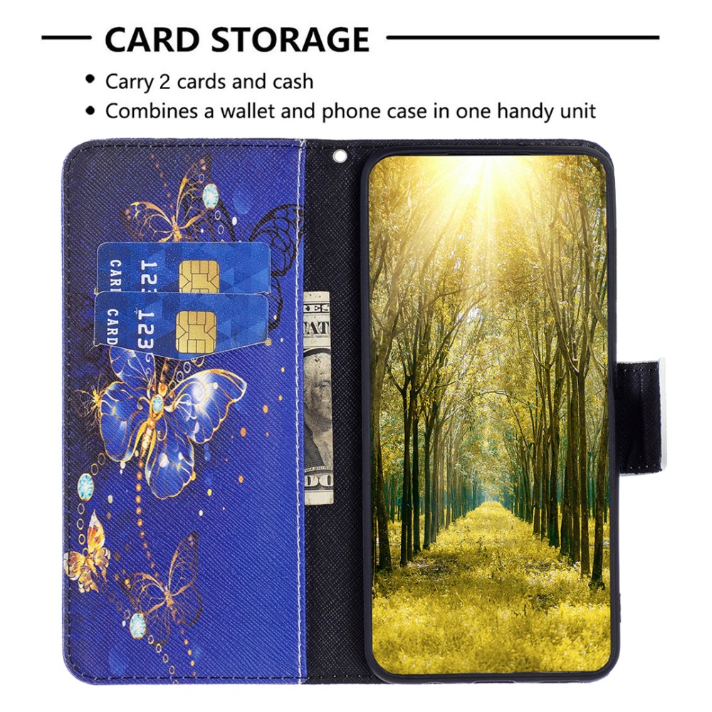  iPhone 16 Pro Fodral Med Fjärilar Blå