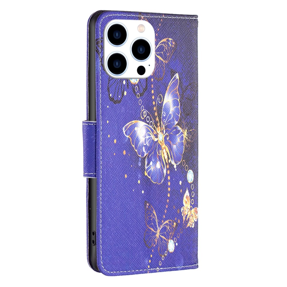  iPhone 16 Pro Fodral Med Fjärilar Blå