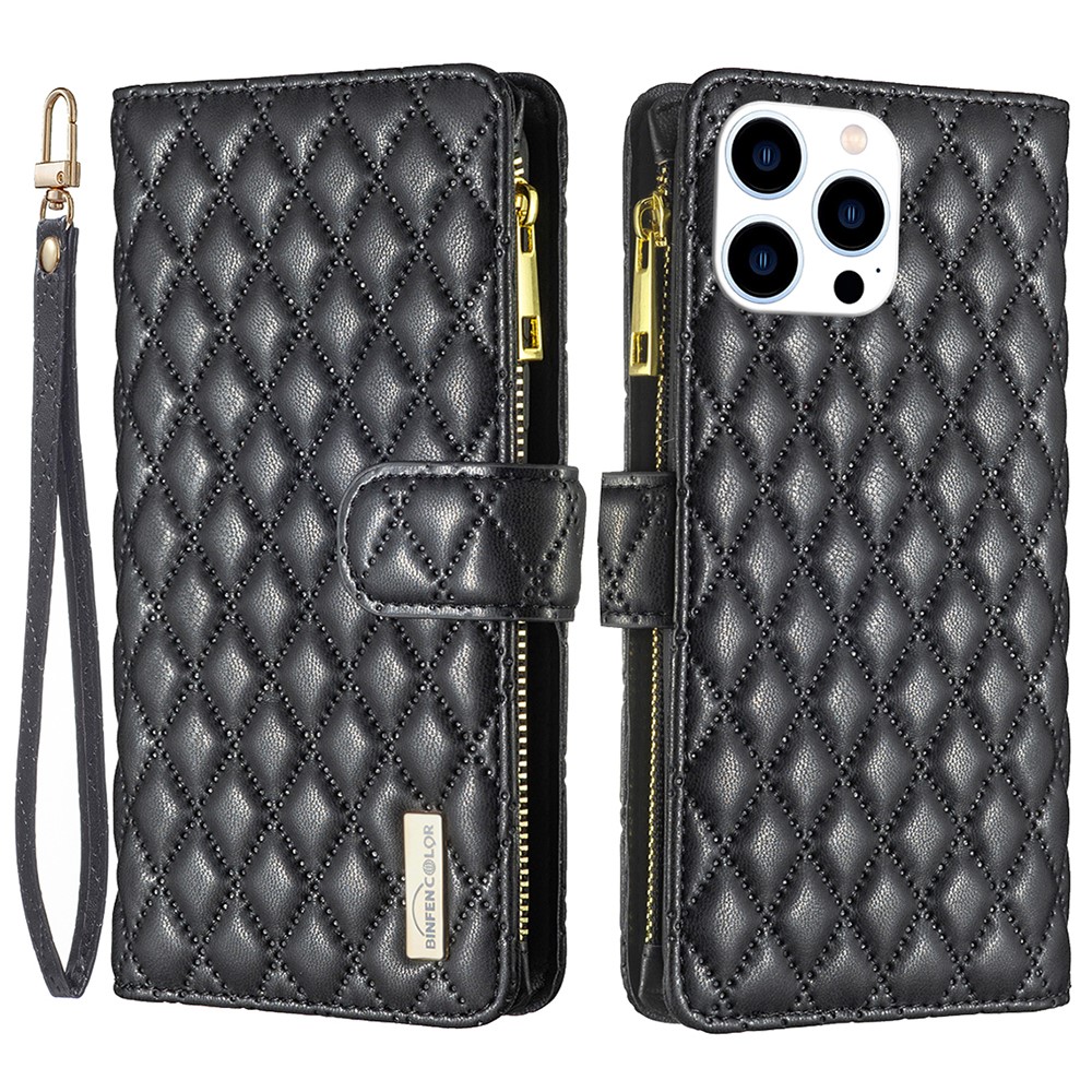  iPhone 16 Pro Fodral Diamond Multifunktionell Svart