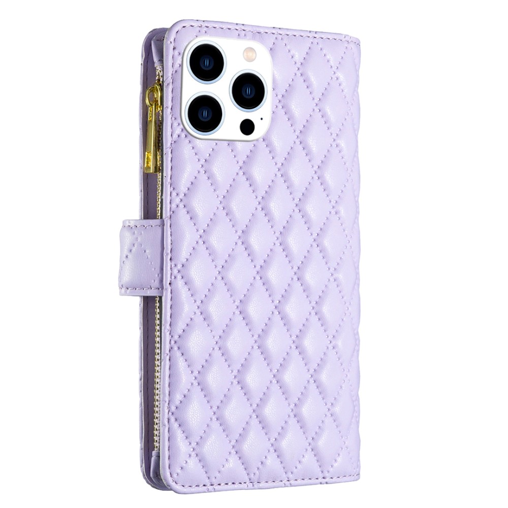 iPhone 16 Pro Fodral Diamond Multifunktionell Lila
