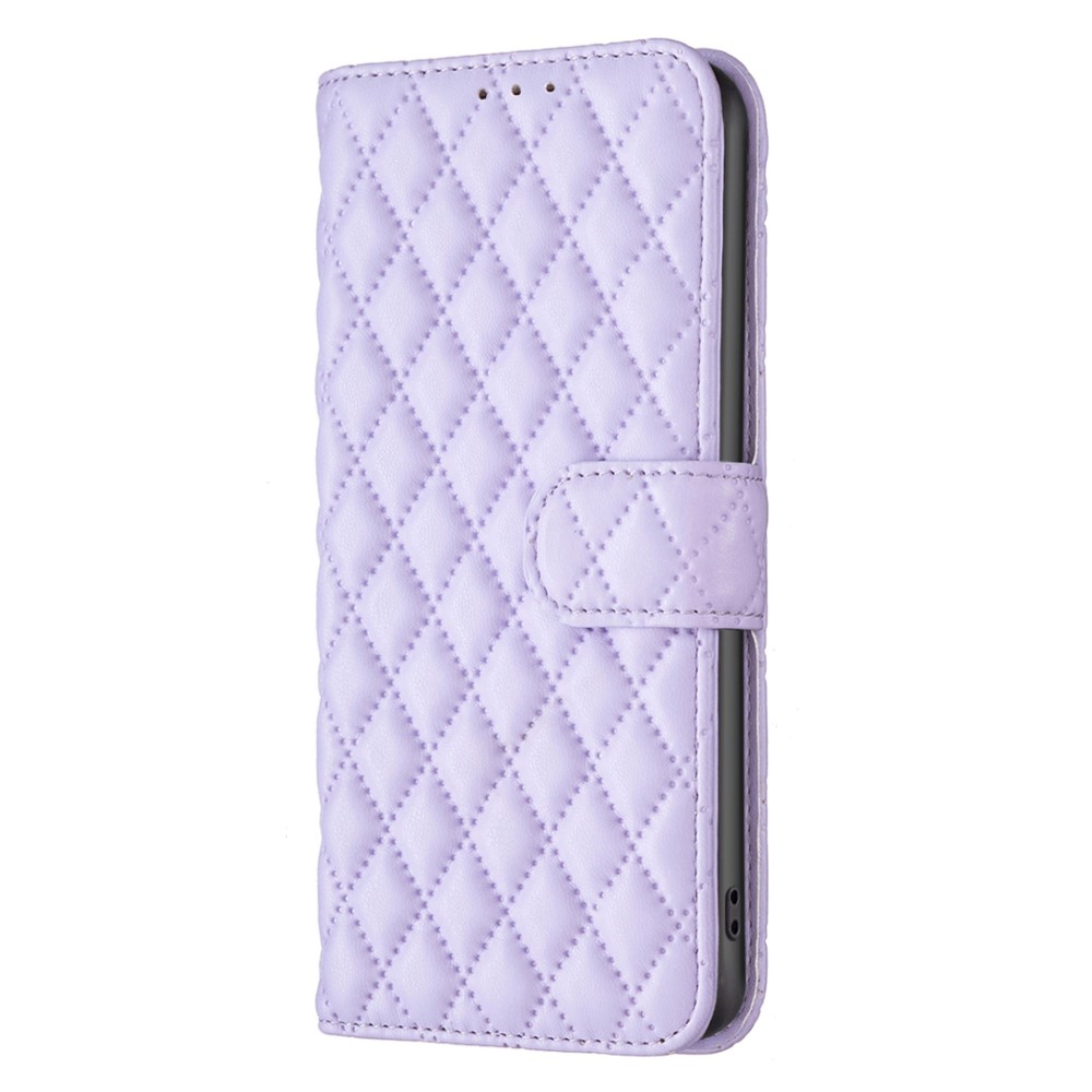  iPhone 16 Pro Fodral Diamond Läder Lila