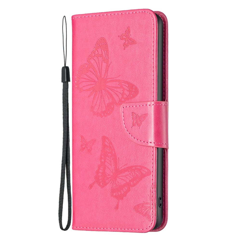  iPhone 16 Pro Fodral Med Tryckta Fjärilar Rosa