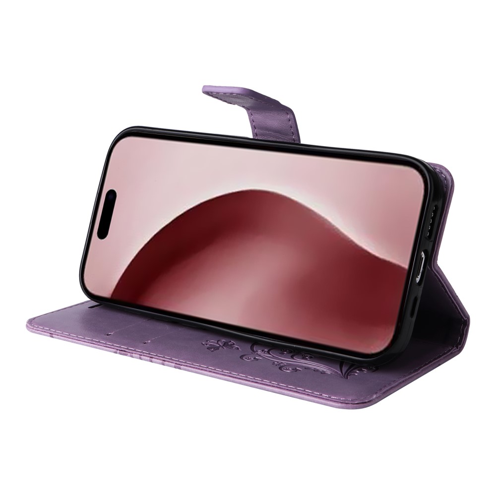  iPhone 16 Pro Fodral Fjäril Tryck Lila