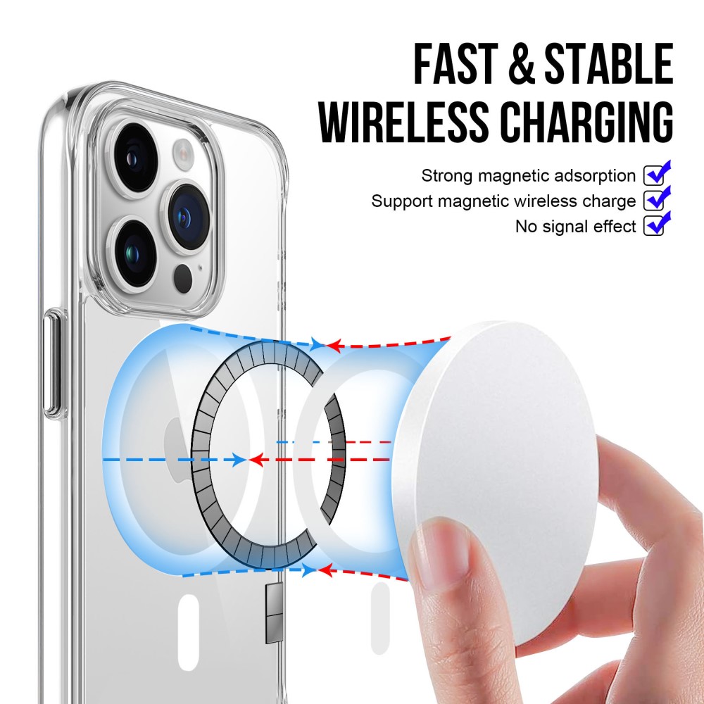  iPhone 16 Pro Skal MagSafe Shockproof Transparent