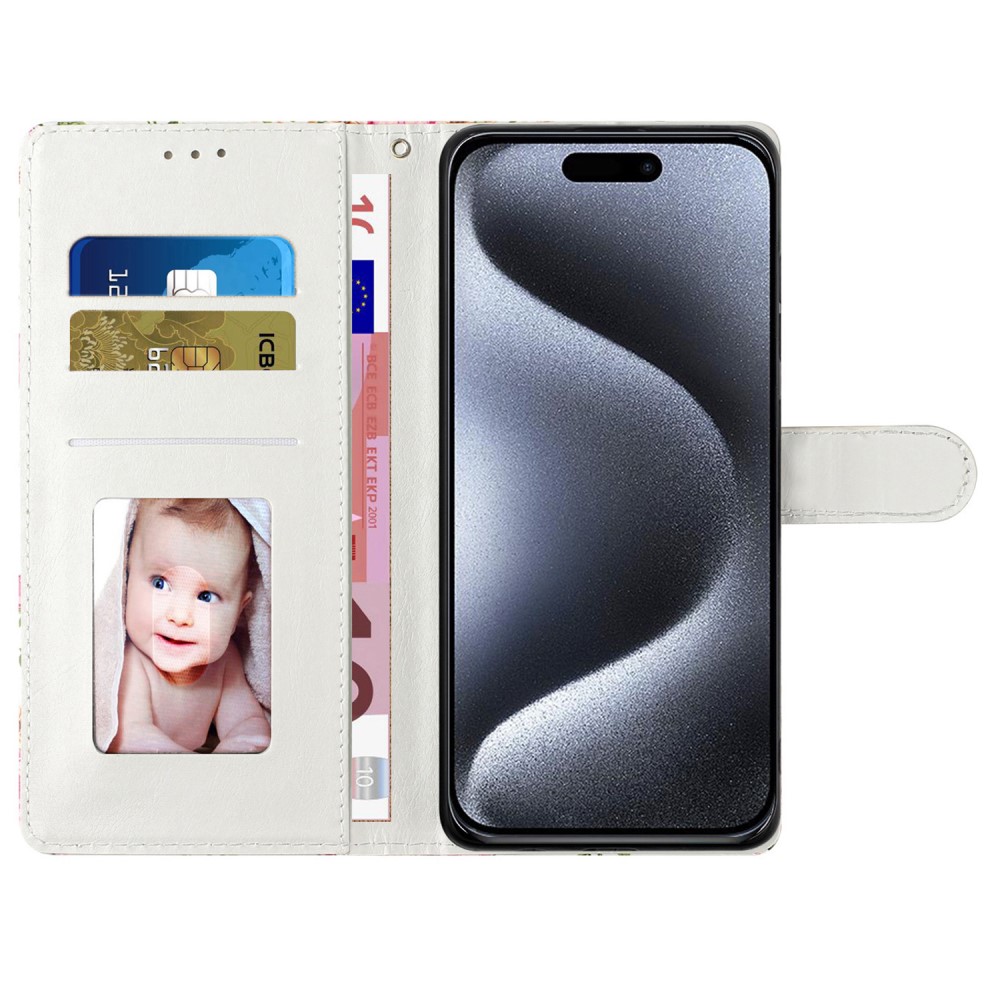  iPhone 16 Pro Fodral Rosa Leopard Mönster