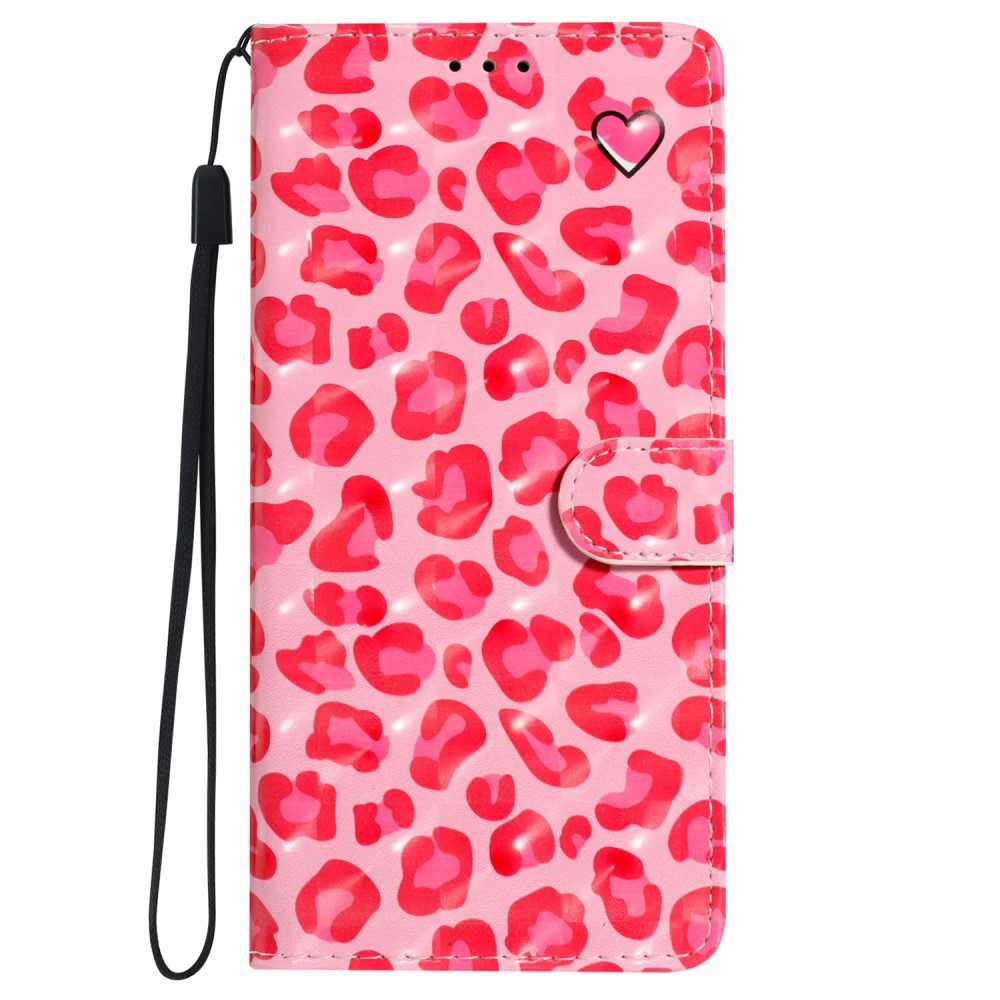  iPhone 16 Pro Fodral Rosa Leopard Mönster