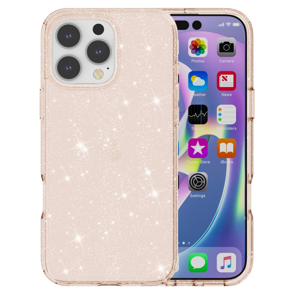  iPhone 16 Pro Skal Glitter Guld