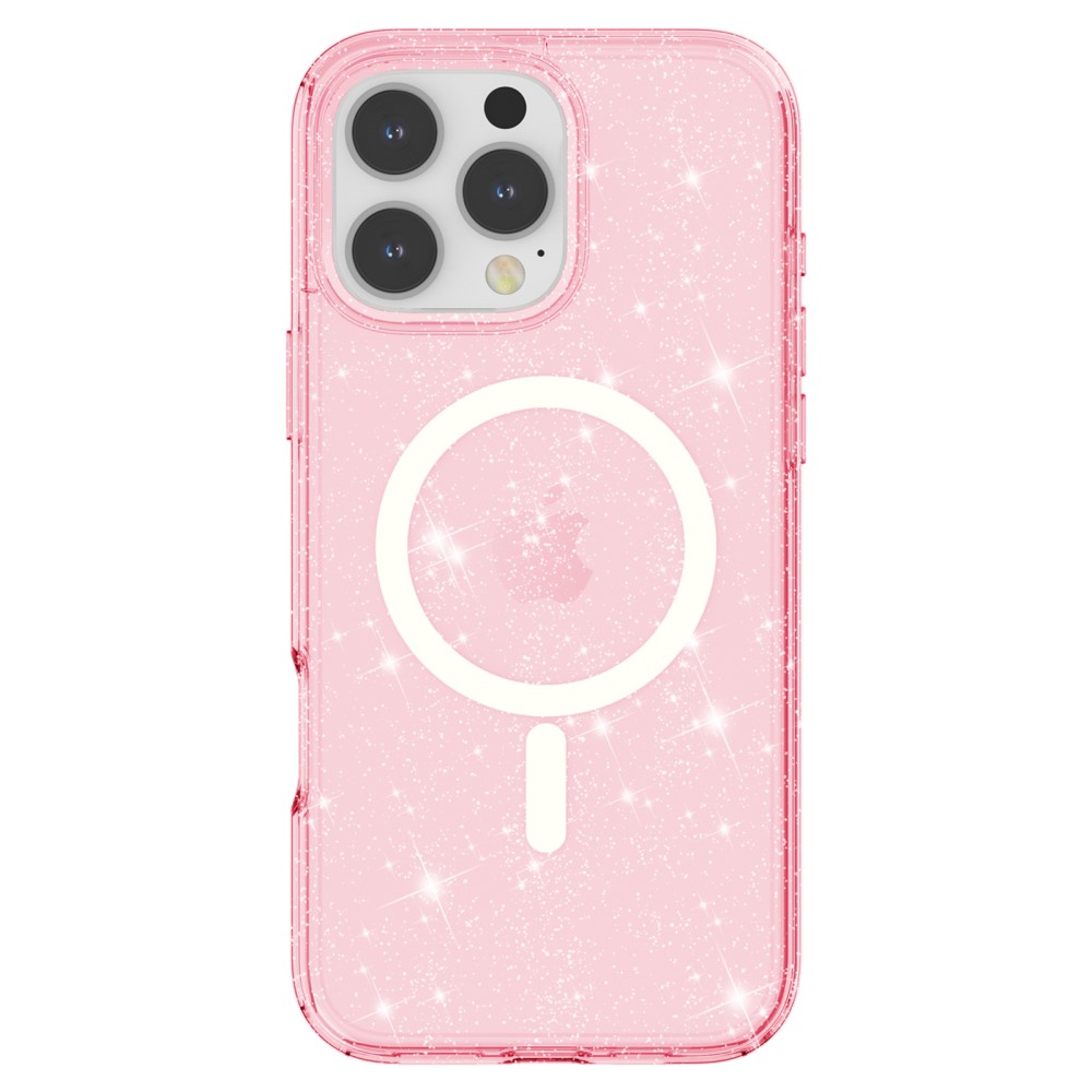 iPhone 16 Pro Skal MagSafe Glitter Rosa