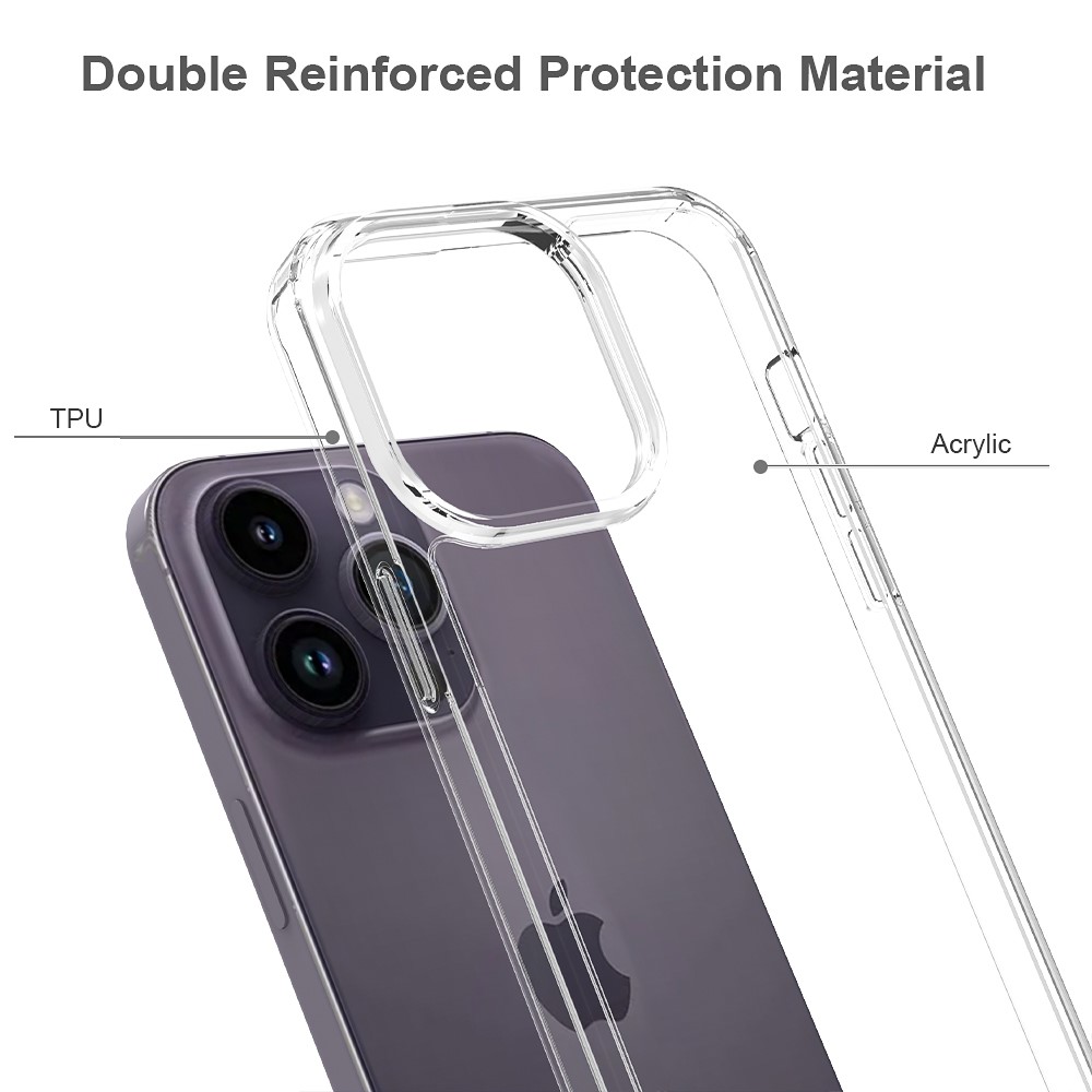  iPhone 16 Pro Skal Akryl/TPU Transparent