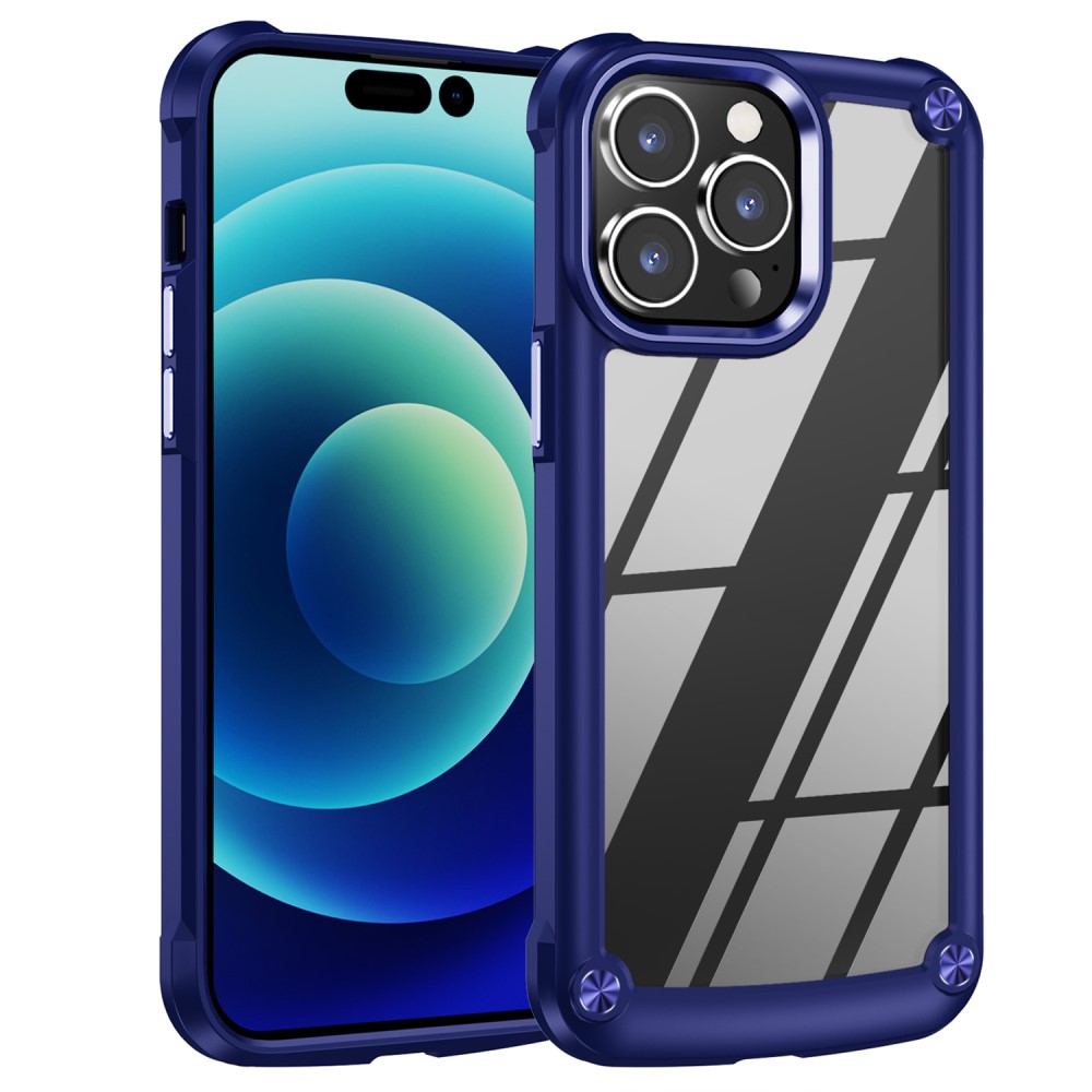  iPhone 16 Pro Skal Shockproof Hybrid Armor Blå