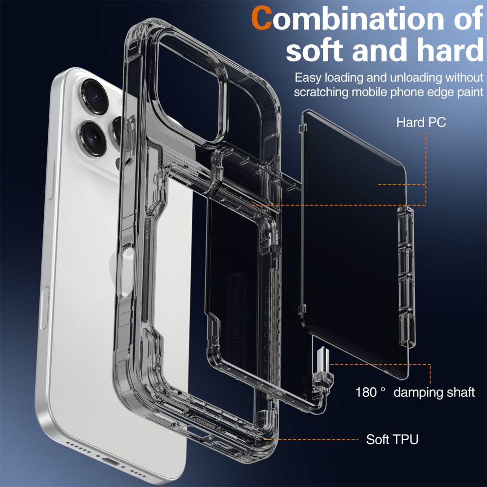  iPhone 16 Pro Skal Kickstand Med Korthållare Tonad Svart