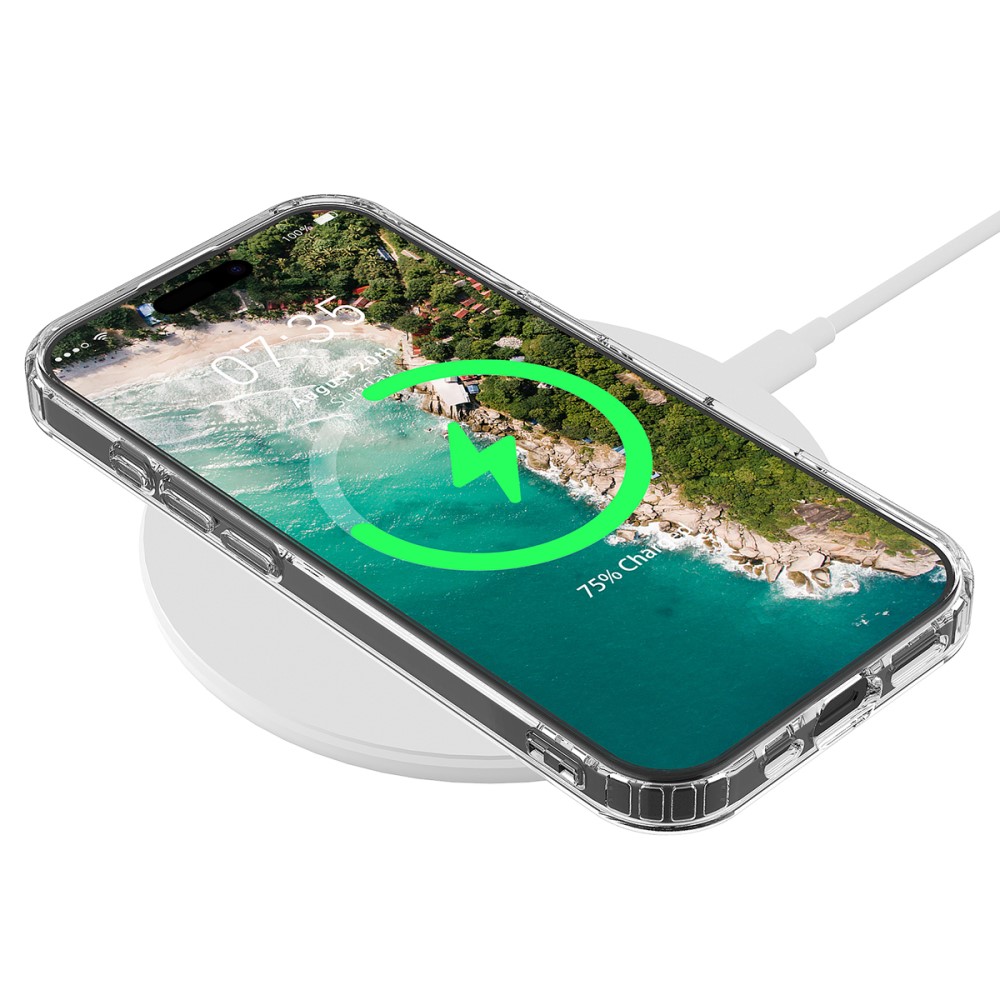  iPhone 16 Pro Skal MagSafe Akryl/TPU Transparent