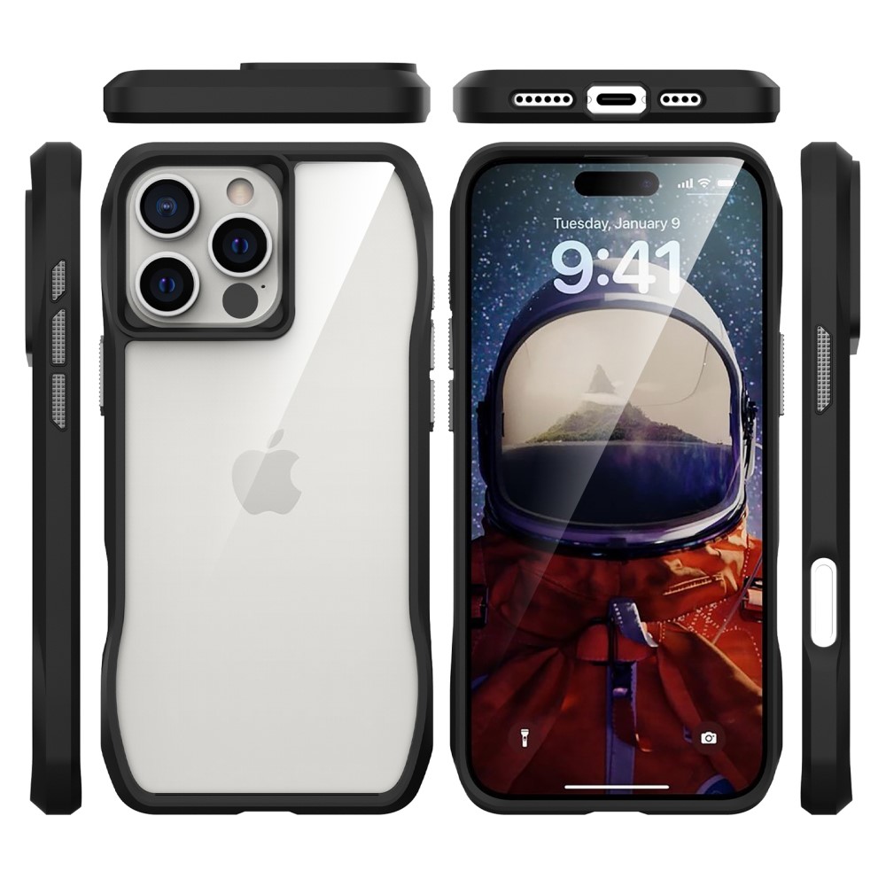  iPhone 16 Pro Skal Shockproof Hybrid Svart