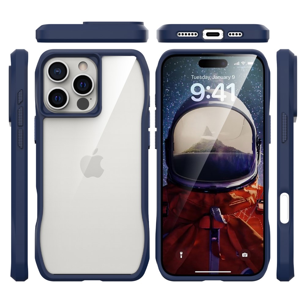  iPhone 16 Pro Skal Shockproof Hybrid Mörk Blå