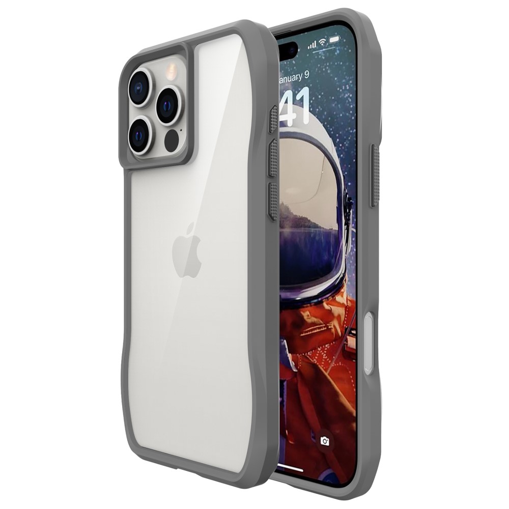  iPhone 16 Pro Skal Shockproof Hybrid Grå